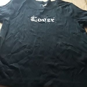 Hollister "Lover" Black Women M Tee